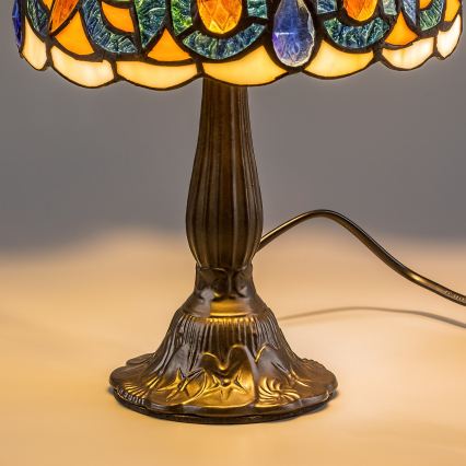 Brilagi - Tiffany vitražinė stalinė lempa LUISA 1xE14/40W/230V