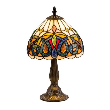 Brilagi - Tiffany vitražinė stalinė lempa LUISA 1xE14/40W/230V