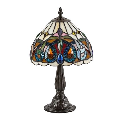 Brilagi - Tiffany vitražinė stalinė lempa LUISA 1xE14/40W/230V