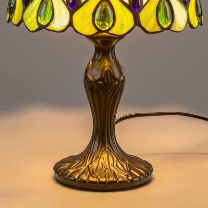 Brilagi - Tiffany vitražinė stalinė lempa MARGARET 1xE14/40W/230V