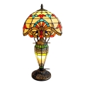 Brilagi - Tiffany vitražinė stalinė lempa MIRABELLA 1xE27/60W/230V + 1xE14/40W