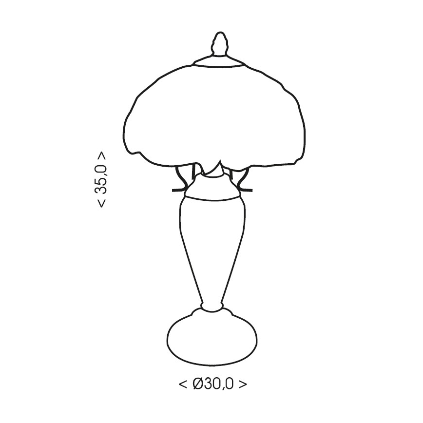Brilagi - Tiffany vitražinė stalinė lempa MIRABELLA 1xE27/60W/230V + 1xE14/40W