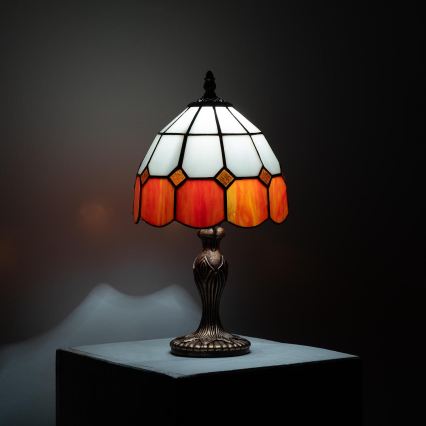 Brilagi - Tiffany vitražinė stalinė lempa SIENNA 1xE27/60W/230V
