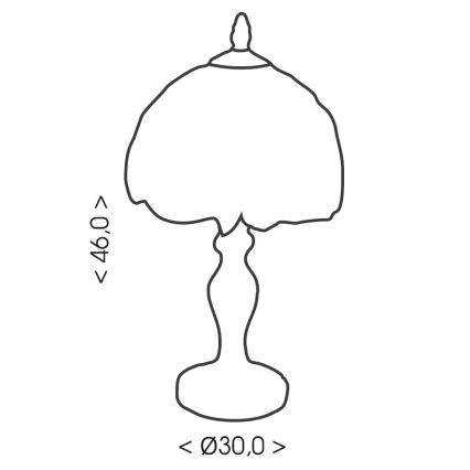 Brilagi - Tiffany vitražinė stalinė lempa SIENNA 1xE27/60W/230V