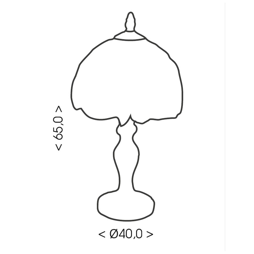 Brilagi - Tiffany vitražinė stalinė lempa SIENNA 1xE27/60W/230V