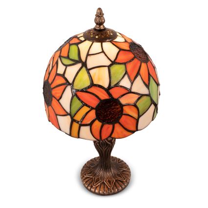 Brilagi - Tiffany vitražinė stalinė lempa SUNFLOWER 1xE27/60W/230V
