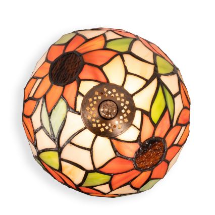 Brilagi - Tiffany vitražinė stalinė lempa SUNFLOWER 1xE27/60W/230V