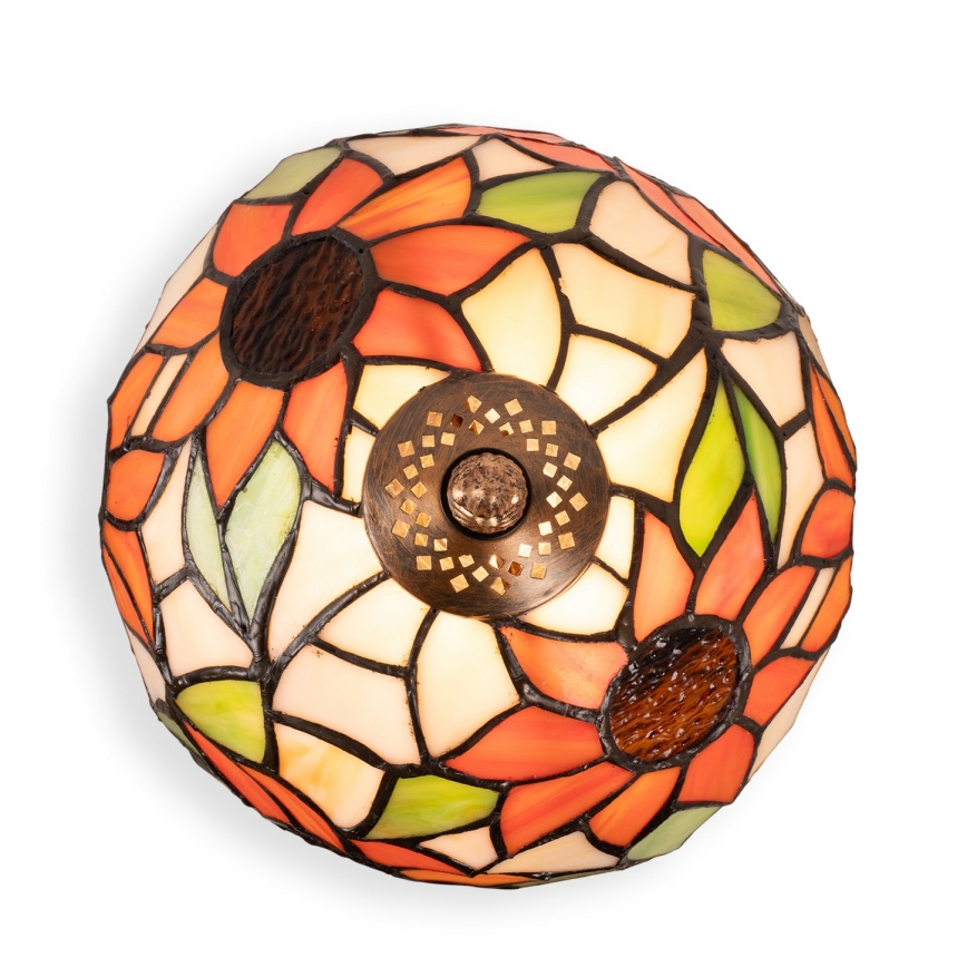 Brilagi - Tiffany vitražinė stalinė lempa SUNFLOWER 1xE27/60W/230V