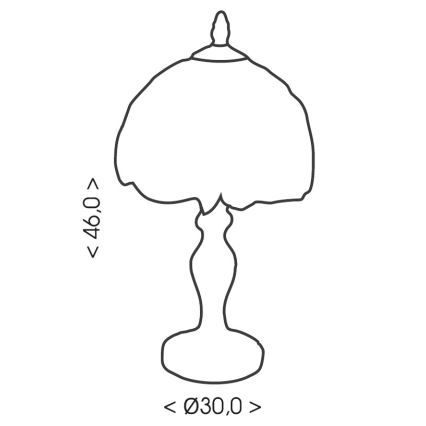Brilagi - Tiffany vitražinė stalinė lempa SUNFLOWER 1xE27/60W/230V