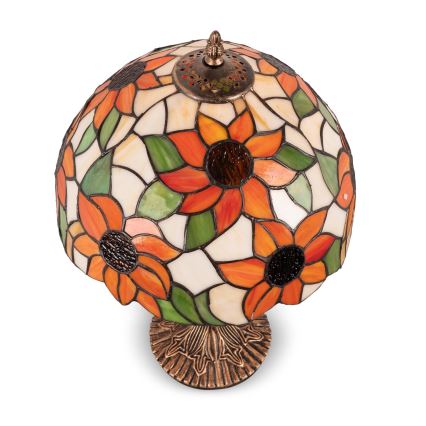 Brilagi - Tiffany vitražinė stalinė lempa SUNFLOWER 1xE27/60W/230V