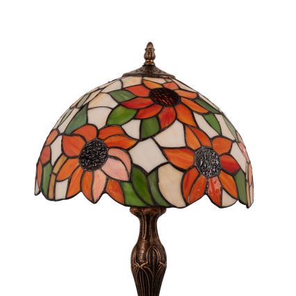 Brilagi - Tiffany vitražinė stalinė lempa SUNFLOWER 1xE27/60W/230V