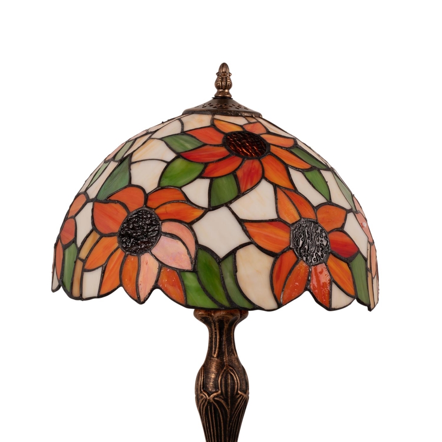 Brilagi - Tiffany vitražinė stalinė lempa SUNFLOWER 1xE27/60W/230V