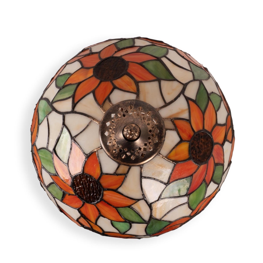 Brilagi - Tiffany vitražinė stalinė lempa SUNFLOWER 1xE27/60W/230V