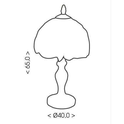Brilagi - Tiffany vitražinė stalinė lempa SUNFLOWER 1xE27/60W/230V