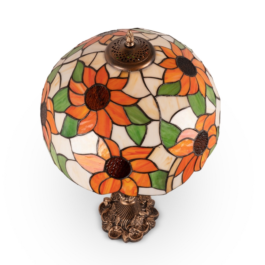 Brilagi - Tiffany vitražinė stalinė lempa SUNFLOWER 1xE27/60W/230V