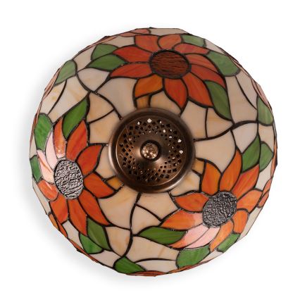 Brilagi - Tiffany vitražinė stalinė lempa SUNFLOWER 1xE27/60W/230V