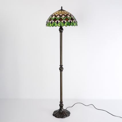 Brilagi - Tiffany vitražinis grindinis šviestuvas MARGARET 2xE27/60W/230V