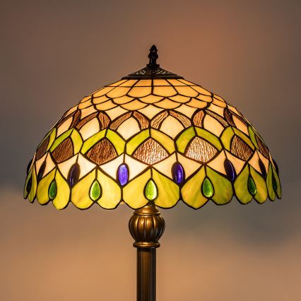 Brilagi - Tiffany vitražinis grindinis šviestuvas MARGARET 2xE27/60W/230V