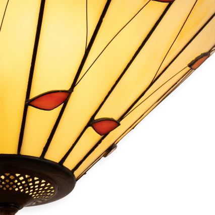 Brilagi - Tiffany vitražinis liustras ant grandinės FOLIA 3xE27/60W/230V, skersmuo 50 cm