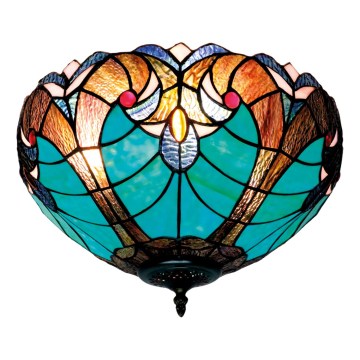 BRILAGI - Tiffany vitražinis lubinis šviestuvas CORAL 2xE27/60W/230V Ø 40 cm
