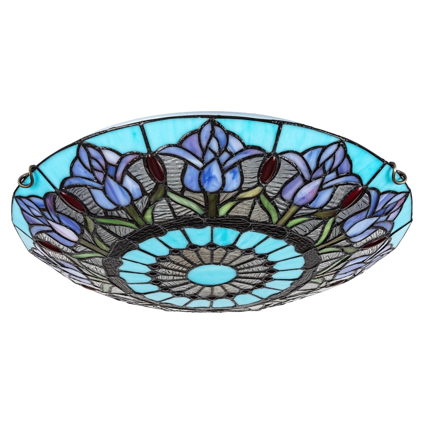 Brilagi - Tiffany vitražinis lubinis šviestuvas LORAS 2xE27/60W/230V