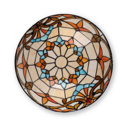 Brilagi - Tiffany vitražinis lubinis šviestuvas MIRABELLA 2xE27/60W/230V skersm. 40 cm