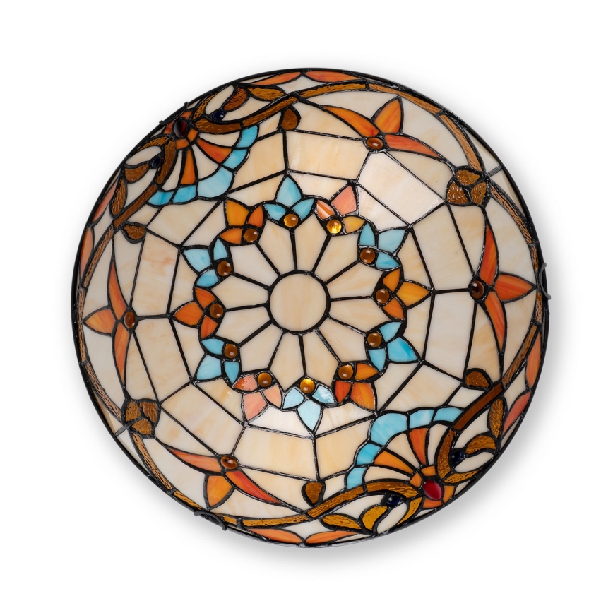 Brilagi - Tiffany vitražinis lubinis šviestuvas MIRABELLA 2xE27/60W/230V skersm. 40 cm
