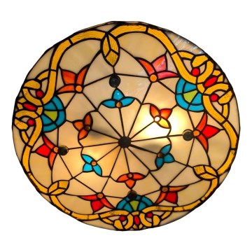 Brilagi - Tiffany vitražinis lubinis šviestuvas MIRABELLA 3xE27/60W/230V skersmuo 40 cm