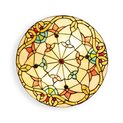 Brilagi - Tiffany vitražinis lubinis šviestuvas MIRABELLA 3xE27/60W/230V skersmuo 40 cm