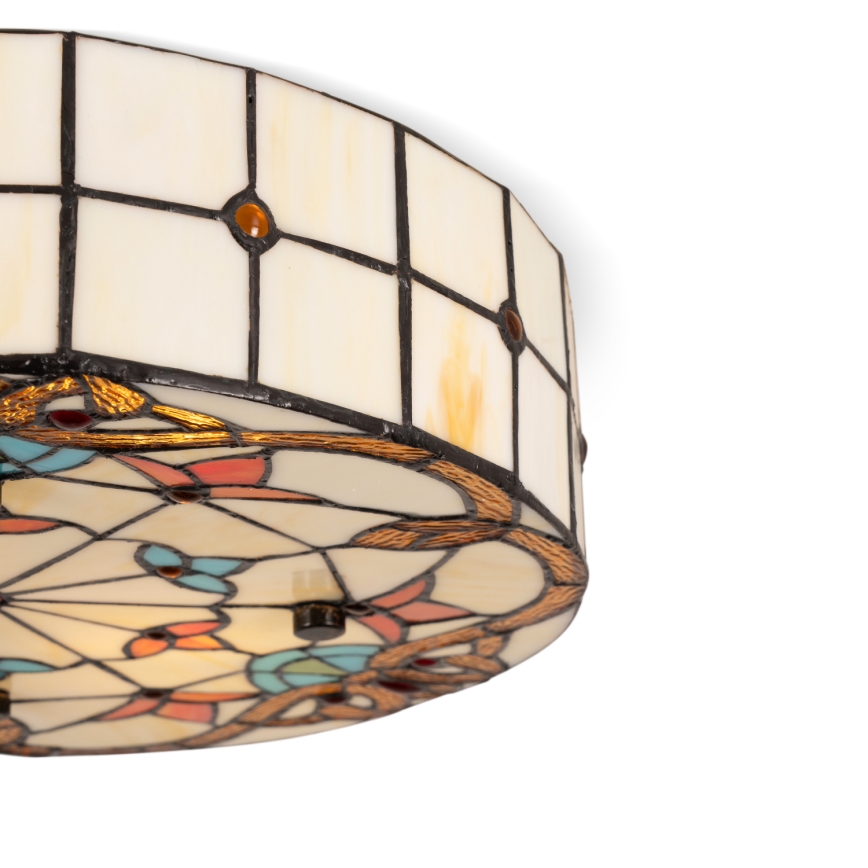 Brilagi - Tiffany vitražinis lubinis šviestuvas MIRABELLA 3xE27/60W/230V skersmuo 40 cm