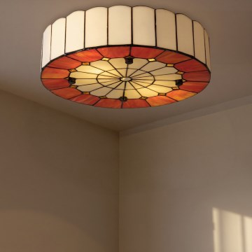 BRILAGI - Tiffany vitražinis lubinis šviestuvas SIENNA 2xE27/60W/230V skersmuo 40 cm