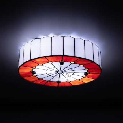 Brilagi - Tiffany vitražinis lubinis šviestuvas SIENNA 3xE27/60W/230V skersmuo 40 cm