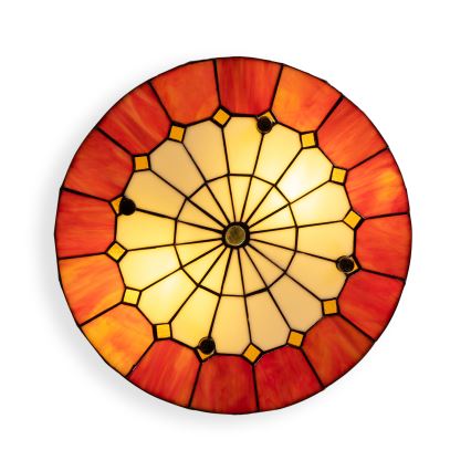 Brilagi - Tiffany vitražinis lubinis šviestuvas SIENNA 3xE27/60W/230V skersmuo 40 cm