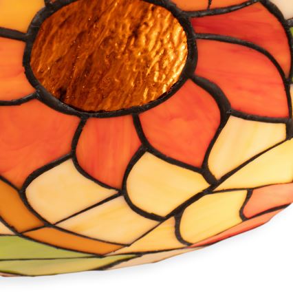 Brilagi - Tiffany vitražinis lubinis šviestuvas SUNFLOWER 2xE27/60W/230V Ø 40 cm