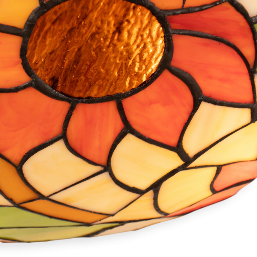 Brilagi - Tiffany vitražinis lubinis šviestuvas SUNFLOWER 2xE27/60W/230V Ø 40 cm