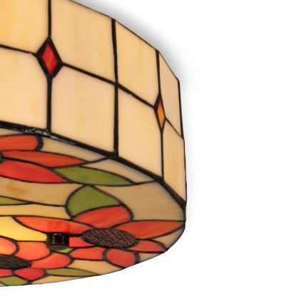 Brilagi - Tiffany vitražinis lubų šviestuvas SUNFLOWER 3xE27/60W/230V skersmuo 40 cm