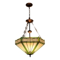 BRILAGI - Tiffany vitražinis pakabinamas šviestuvas ant grandinės EMERALD 3xE27/60W/230V skersm. 50 cm