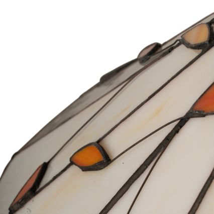 Brilagi - Tiffany vitražinis pakabinamas šviestuvas ant grandinės FOLIA 1xE27/60W/230V skersmuo 40 cm