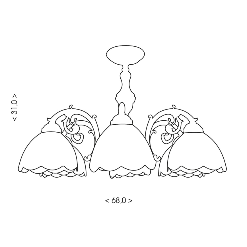 Brilagi - Tiffany vitražinis paviršinis šviestuvas MIRABELLA 8xE27/60W/230V skersmuo 68 cm