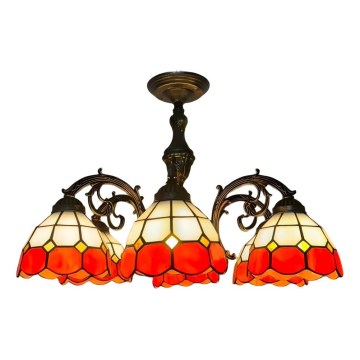 Brilagi - Tiffany vitražinis paviršinis šviestuvas SIENNA 6xE27/60W/230V skersmuo 60 cm