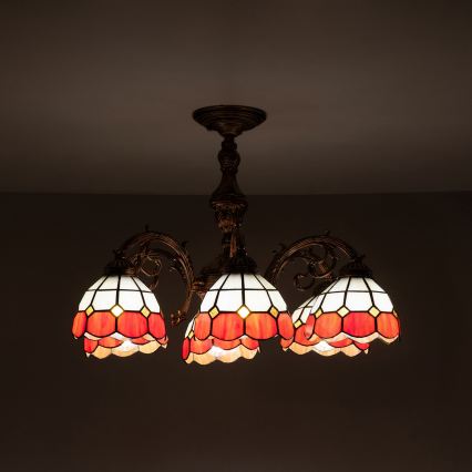 Brilagi - Tiffany vitražinis paviršinis šviestuvas SIENNA 6xE27/60W/230V skersmuo 60 cm