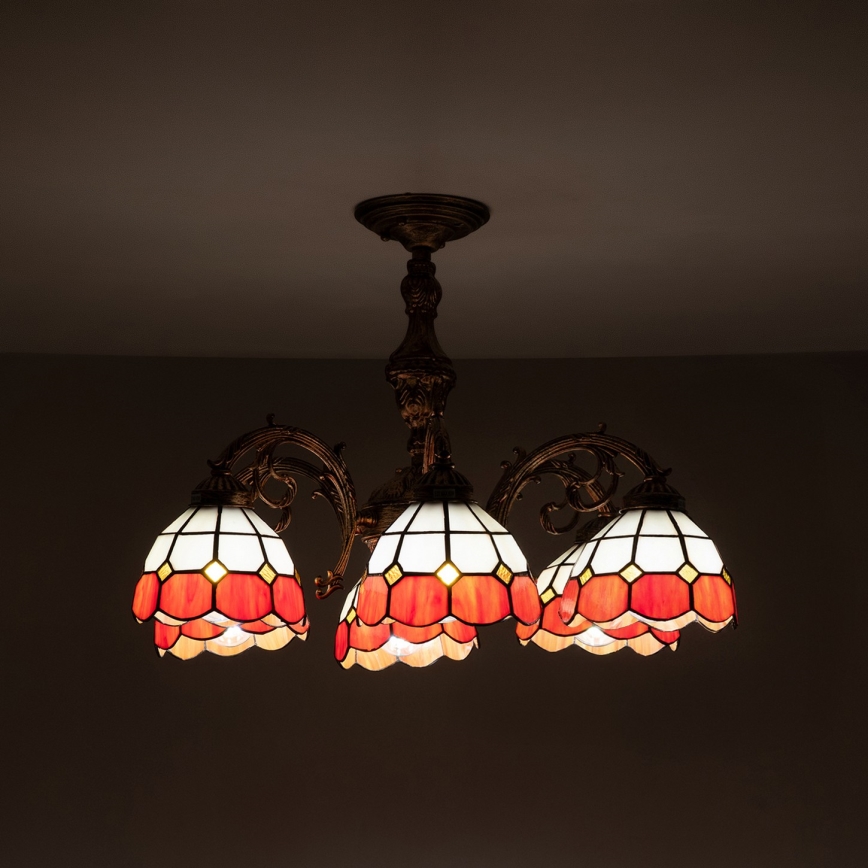 Brilagi - Tiffany vitražinis paviršinis šviestuvas SIENNA 6xE27/60W/230V skersmuo 60 cm