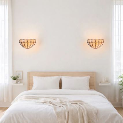 Brilagi - Tiffany vitražinis sieninis šviestuvas DORAN 1xE14/40W/230V