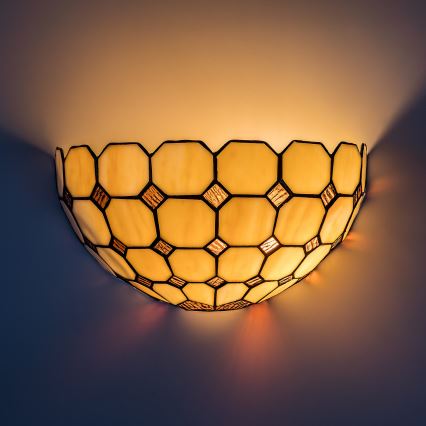 Brilagi - Tiffany vitražinis sieninis šviestuvas DORAN 1xE14/40W/230V