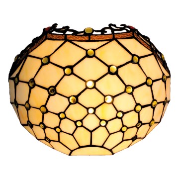 Brilagi - Tiffany vitražinis sieninis šviestuvas dramblio kaulo 1xE14/40W/230V
