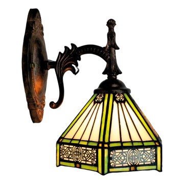 BRILAGI - Tiffany vitražinis sieninis šviestuvas EMERALD 1xE14/40W/230V