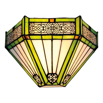 BRILAGI - Tiffany vitražinis sieninis šviestuvas EMERALD 1xE14/40W/230V