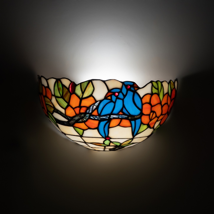 Brilagi - Tiffany vitražinis sieninis šviestuvas JUNGLE 1xE14/40W/230V