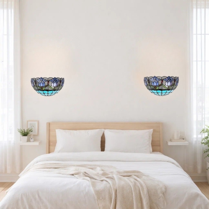 Brilagi - Tiffany vitražinis sieninis šviestuvas LORAS 1xE14/40W/230V