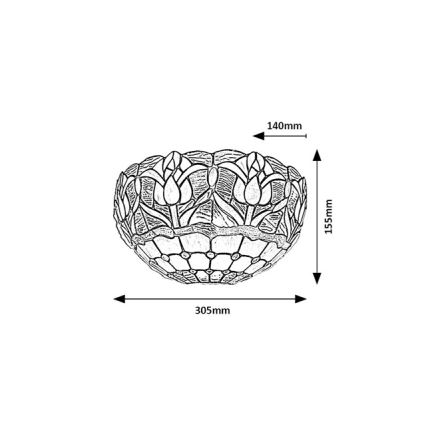 Brilagi - Tiffany vitražinis sieninis šviestuvas LORAS 1xE14/40W/230V
